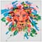 Multicolor Lion Paint Splatter Framed Canvas Wall Art
